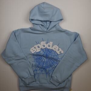 Sp5der Web Hoodie Sky Blue Size Medium
